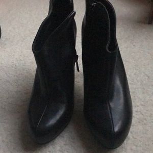 Jessica Simpson Black leather booties.